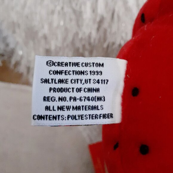 NEW! SHARI'S BERRIES PLUSH TEDDY BEAR IN STRAWBERRY COSTUME 10" VINTAGE 1999 - Picture 6 of 6